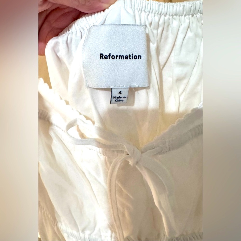 Reformation Rhett Dress in White, brand new without tags, never worn, no flaws. - Picture 14 of 16